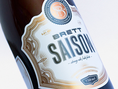 Brett Saison beer illustration label lettering typography