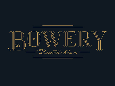 Bowery branding lettering monoline typography