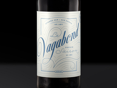 Saison beer label lettering packaging typography