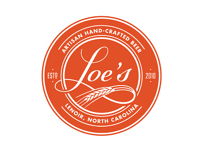 Loe's Brewing Co. beer branding illustration lettering typography