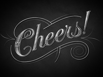 Cheers lettering packaging typography
