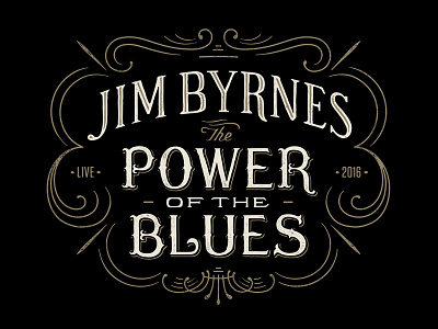 Blues lettering typography