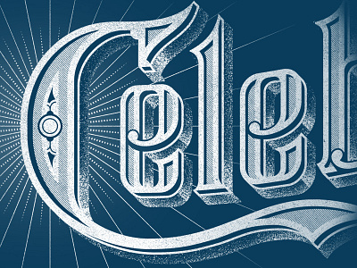 Celebration lettering typography