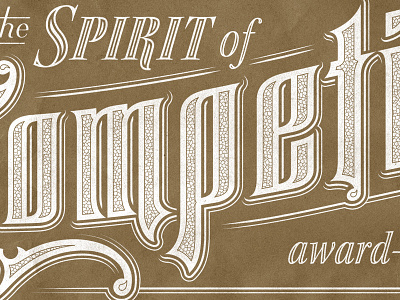 Competition lettering typography