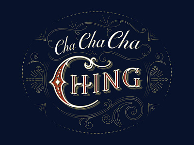 Cha Ching lettering typography