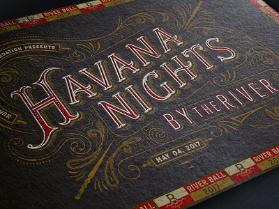 Havana print lettering typography