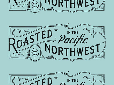 Roasted illustration lettering typography