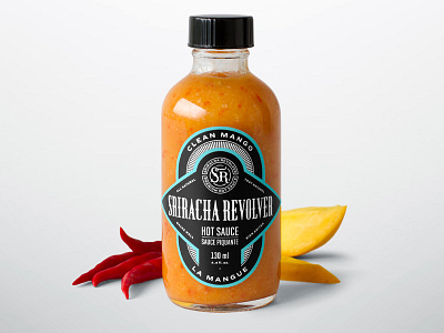 Hot Saucerman branding label lettering packaging typography