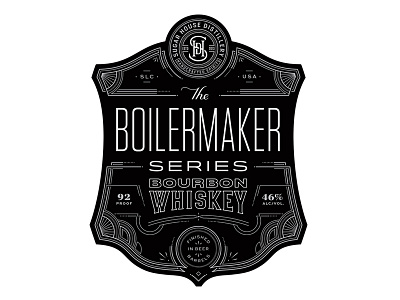 Boilermaker label packaging whiskey