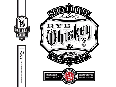 Rye Labels illustration label lettering packaging typography