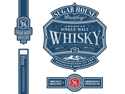 Whisky illustration label lettering packaging typography whiskey