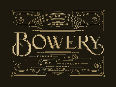 Bowery branding lettering