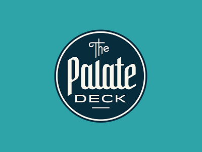 The Palate Deck badge branding lettering logo roundel