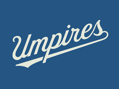 Umpires lettering script softball sports typography