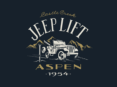 Jeep Lift illustration lettering t shirt typography