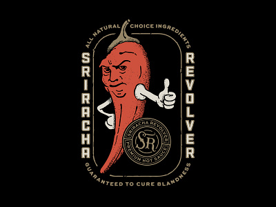 Mascot anthropomorphic badge branding hot pepper illustration logo typography