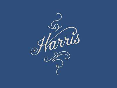 Harris branding lettering logo script wordmark