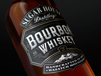 Bourbon bourbon branding illustration label lettering packaging typography whiskey