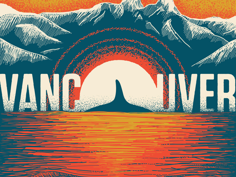 Vancouver typography illustration