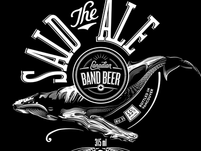 Whale Ale hand lettered illustration typography
