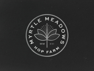 Myrtle Meadows badge branding illustration logo typography