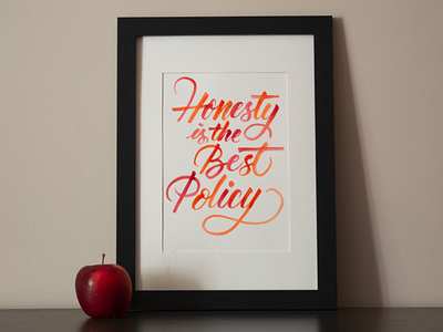 Honesty is the best policy brus calligraphy