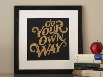 Go your own way - Lettering linocut carving fleetwood mac go your own way lettering lettering art lettering artist linocut linoleum linoprint printmaker printmaking
