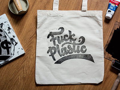 Fuck Plastic tote bag