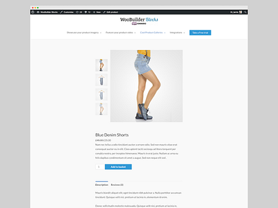 WooCommerce Product Page with vertical Product Gallery