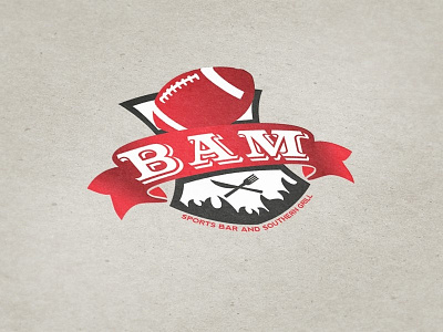 BAM - Grill bar logo bar logo restaurant sport