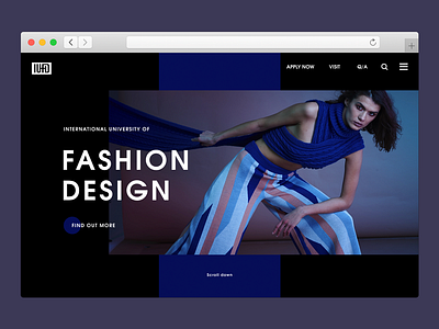 Fashion Design School Website design fashion flat homepage logo school simple design ui university ux vector web
