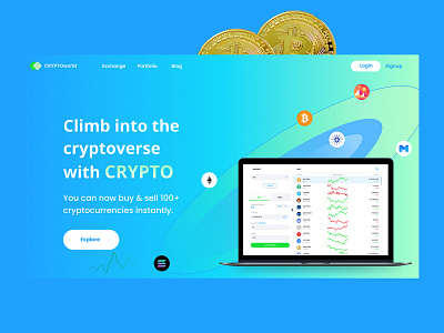 Cryptocurrency Website branding cryptocurrency cryptocurrency website design home page landing page ui uiux user experience design user interface design