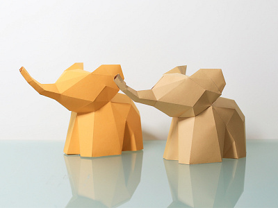 papercraft Low Poly Elephant elephant geometric art geometric design low-poly lowpoly lowpolyart paper paper art papercraft papercut