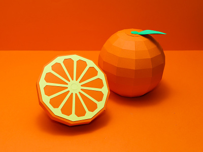 Orange paper craft by tashkon on Dribbble