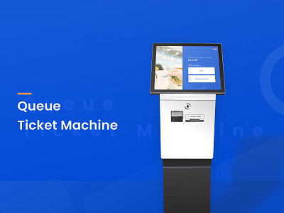 Queue Ticket Machine design illustration indonesia designer kiosk machine ui