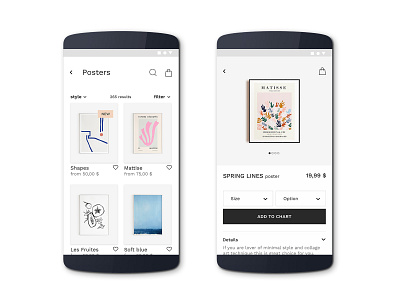 Wall art shop about product art app design design app figma search shopping app ux ui wall art app