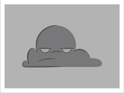 Cloudie - Grumpy Emotion character design digital art drawing illustrator vector