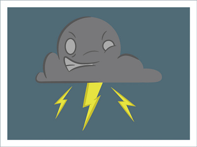 Cloudie - Angry Emotion character design digital art drawing illustrator vector