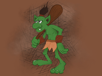 Mythical Creatures: Troll bridge troll cartoon drawing illustration ipad pro procreate troll