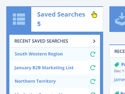 Dropdown List design dropdown hover list personilization product refresh rollover saved searches ui ux