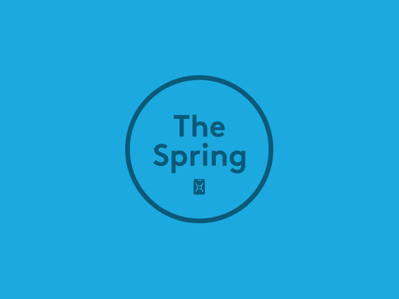 The Spring animation branding charity: water circle gif logo typography water