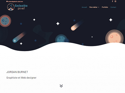 Galactic Pixel Website flat design galactic svg website wordpress