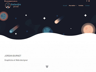 Galactic Pixel Website flat design galactic svg website wordpress