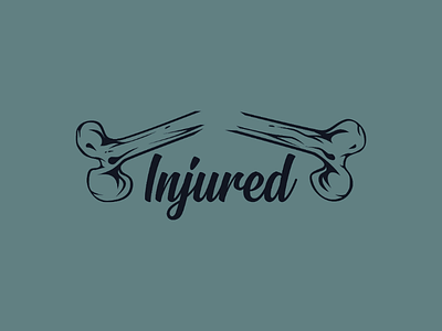Inktober logo day 29 : Injured bones brand broken illustrator injured inktober logo vector