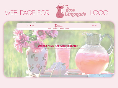 Rose lemonade Web Page brand cafe logo lemonade webdesign website website design