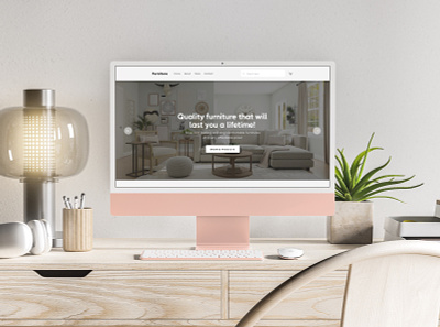 Furniture E-commerce Website design flat minimal ui ux