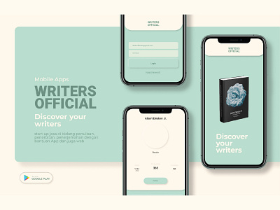 Writers Official Mobile App app figma figmadesign mobile app mobile ui neumorphism ui uidesign uiux