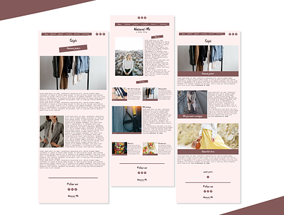 Blog Design adobe illustrator adobe xd blog design pastel colors pink ui design ux design web design