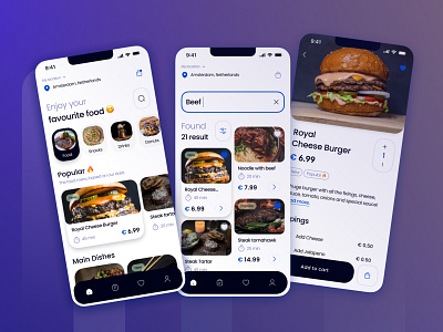 Food Delivery APP 🍔 app design ui ux