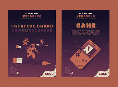 Vega School Showcase 2019 posters adobe illustrator adobe photoshop branding design graphic design illustration illustration art minimal typography vector